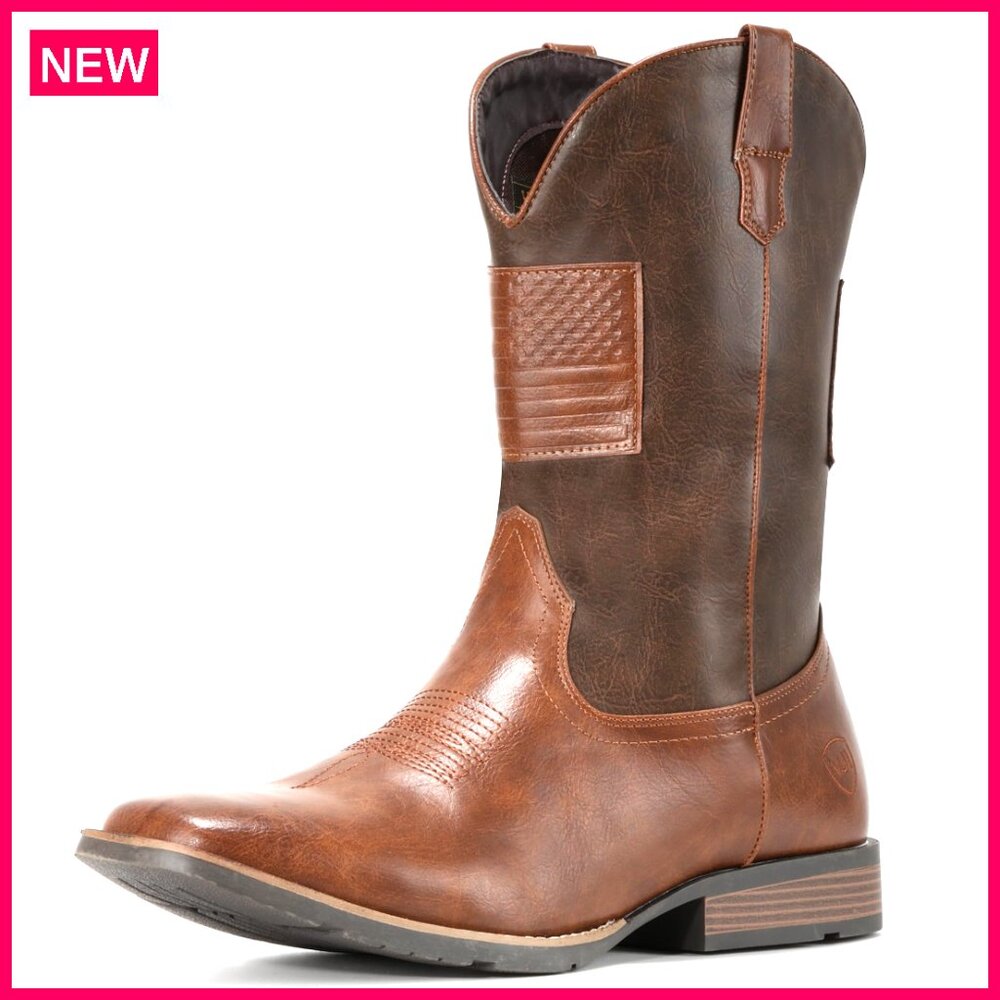 Men's Two-Tone Brown Western Leather Boot
